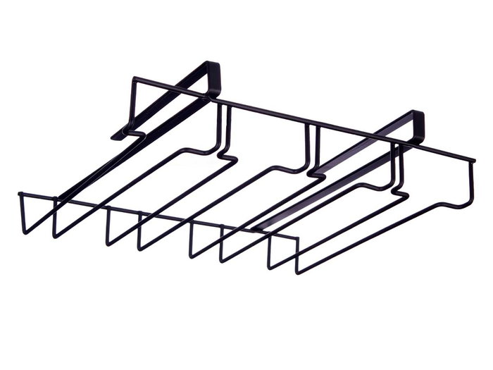 Kinvara Soporte à Verres Métal Noir 35x7x25 cm (Set de 6)