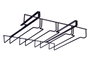 Kinvara Soporte à Verres Métal Noir 35x7x25 cm (Set de 6)
