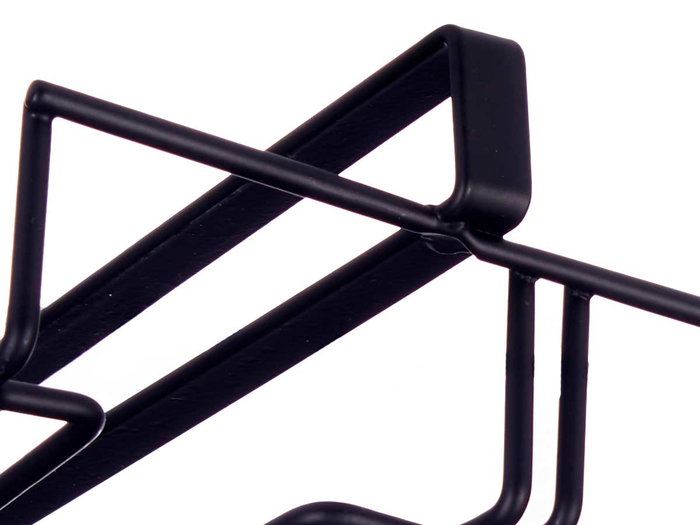 Kinvara Soporte à Verres Métal Noir 35x7x25 cm (Set de 6)