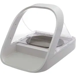 Sureflap Distributeur de Croquettes Electronique Surefeed - Blanc avec Bol Double, Bol Simple, Tapis et Medaillon, pour Animaux Domestiques