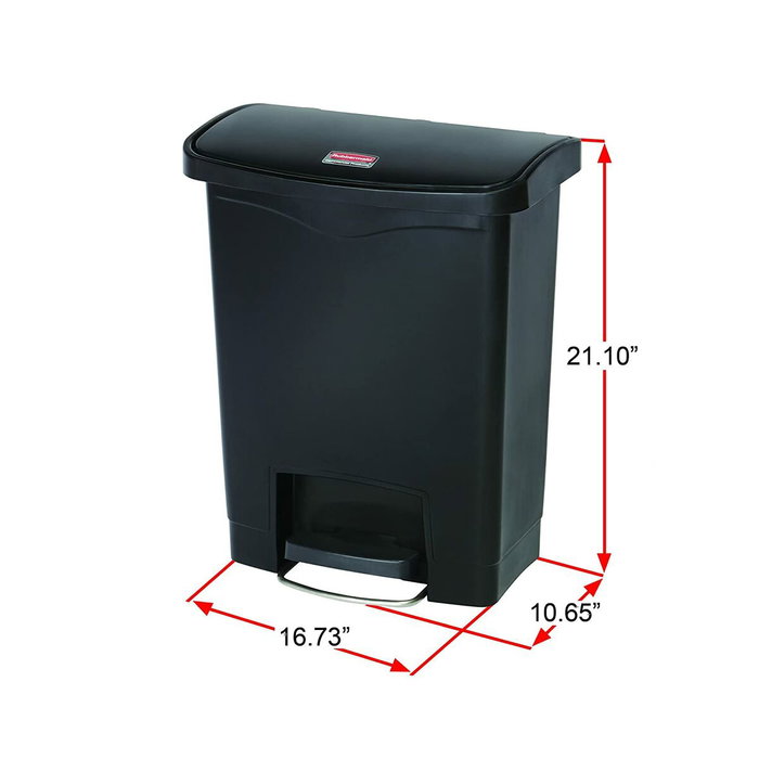 Poubelle Rubbermaid TAPA BASCULANTE Blanc Noir Plastique 25 L