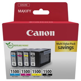 Canon Multipack de cartouches d'encre PGI-1500 BK/C/M/Y