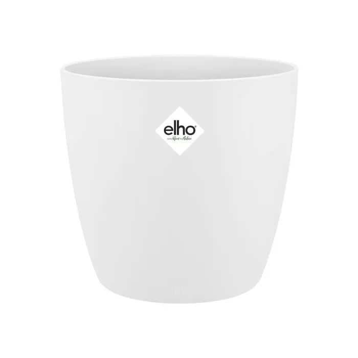 Elho Pot de fleurs Brussels Rond Blanc, Ø 24.3 cm x H 23.2 cm, pour intérieur Elho Pot de fleurs Brussels Rond Blanc, Ø 24.3 cm x H 23.2 cm, pour intérieur