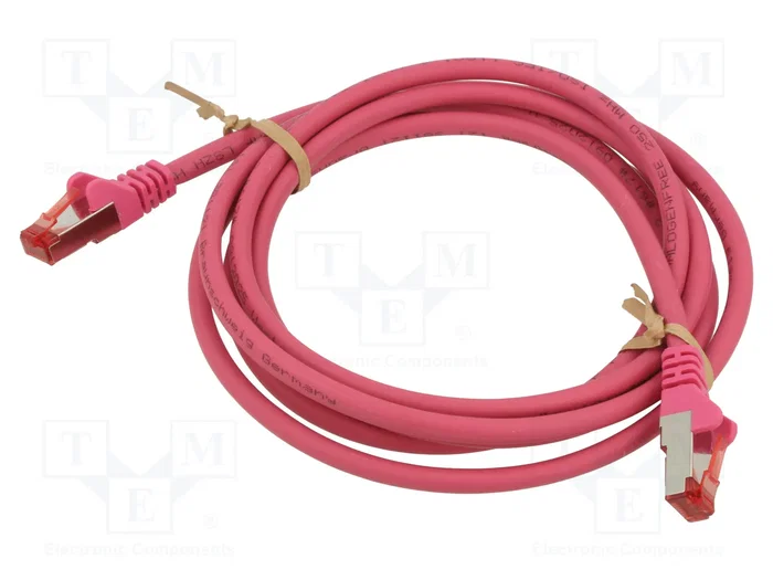 GOOBAY Câble Ethernet Patch Cord Cat 6 S/FTP 2m Rose