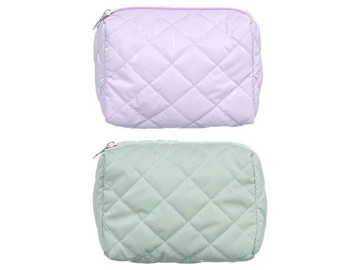 BERILO Nécessaire rectangulaire assorti lilas et vert