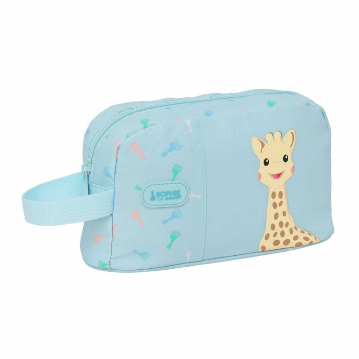 Sac glacière goûter Sophie la Girafe Bleu 21,5 x 12 x 6,5 cm