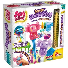 Liscianigiochi Kit Créatif Stylos Squish & Slime avec Accessoires - Personnalisation et Effet Ultra Doux - À partir de 7 ans