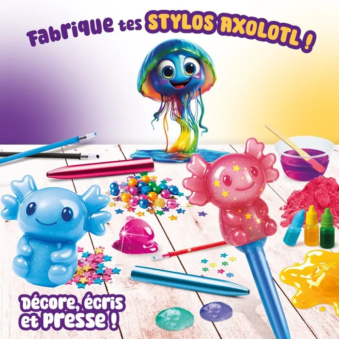 Liscianigiochi Kit Créatif Stylos Squish & Slime avec Accessoires - Personnalisation et Effet Ultra Doux - À partir de 7 ans