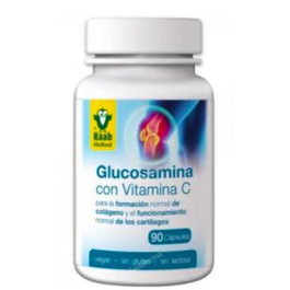 RAAB VITALFOOD Glucosamina 90Cap. Sg Vegan Complément Alimentaire au Sulfate de Glucosamine et Vitamine C