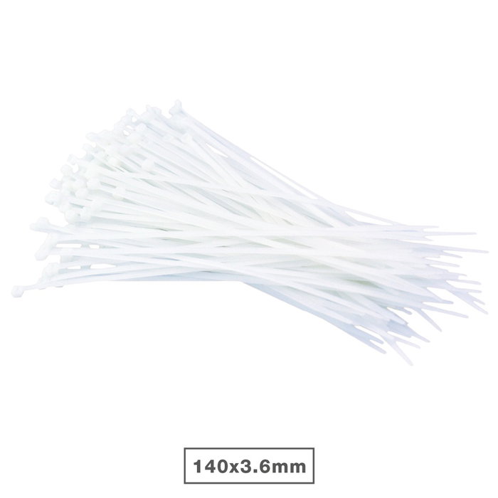 Hantums Sachet de 100 colliers de serrage 100% nylon 140x3.6mm Naturel Hantums Sachet de 100 colliers de serrage 100% nylon 140x3.6mm Naturel