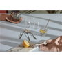 Alessi GV33SET Set The Player Accessoires pour Cocktails avec Citronnier en Acier Inoxydable 18/10 et 4 Cuillères Longues, 4 Verres Longs en Cristal