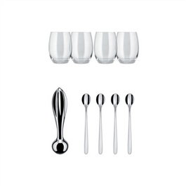 Alessi GV33SET The Player Set Accessoires Cocktail en Acier Inoxydable 18/10 et Verre