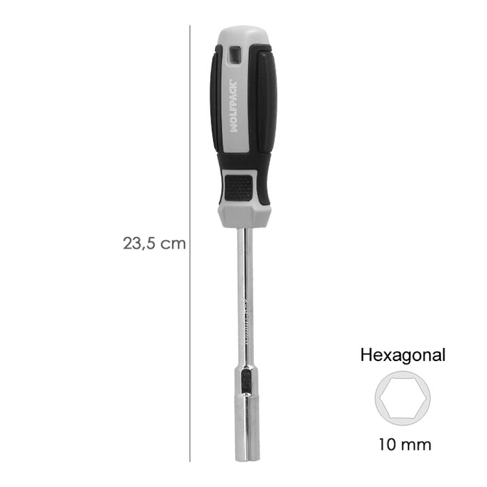 WOLFPACK LINEA PROFESIONAL Tournevis avec douille 10,0 mm WOLFPACK LINEA PROFESIONAL Tournevis avec douille 10,0 mm