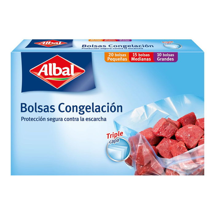 Albal Sacs de congélation triple couche 45 unités (3 tailles)