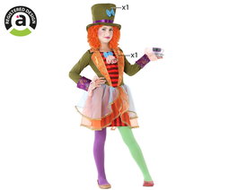 Déguisement pour Enfants Femme chapelier fou (2 Pcs)