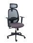 Piqueras y Crespo Chaise de bureau Cilanco, Gris foncé et Noir, Mécanisme Synchrone