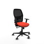 PIQUERAS Y CRESPO Chaise Alfera Synchro, Orange foncé et Noir, Roulettes 65mm