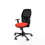 PIQUERAS Y CRESPO Chaise Alfera Synchro, Orange foncé et Noir, Roulettes 65mm
