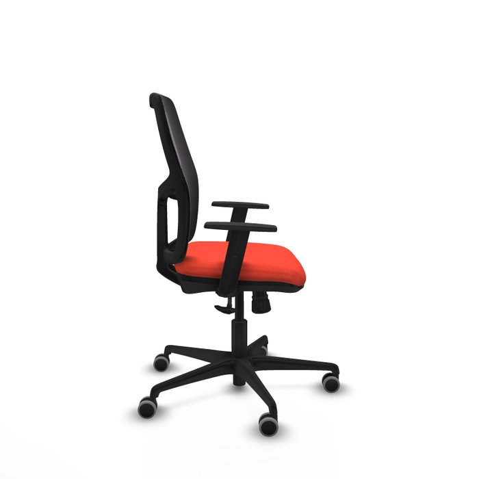 PIQUERAS Y CRESPO Chaise Alfera Synchro, Orange foncé et Noir, Roulettes 65mm