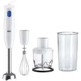 Braun MultiQuick 1 MQ10.202M - Mixeur plongeant 450 W, 1 vitesse, système EasyTwist, blanc, sans BPA, accessoires lavables au lave-vaisselle