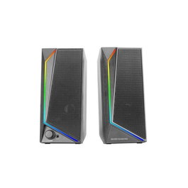 Mars Gaming MS72 2.0 Enceintes PC 15W RGB Flow Noir USB Jack 3.5mm