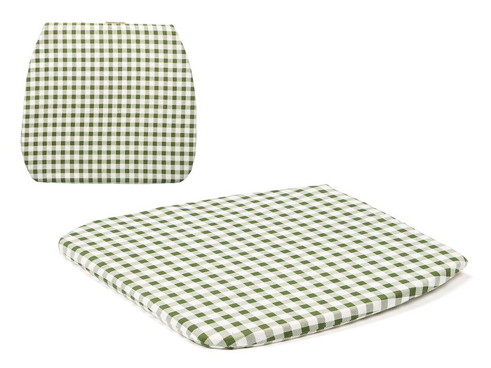 GIFTDECOR Cojin Silla Cuadros Vert-Blanc GIFTDECOR Cojin Silla Cuadros Vert-Blanc
