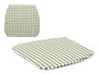 GIFTDECOR Cojin Silla Cuadros Vert-Blanc