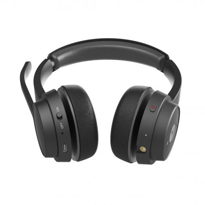 Conceptronic Polona04BA Casque Audio Bluetooth sans Fil Noir - Autonomie 44h, USB-C, Micro avec Réduction de Bruit