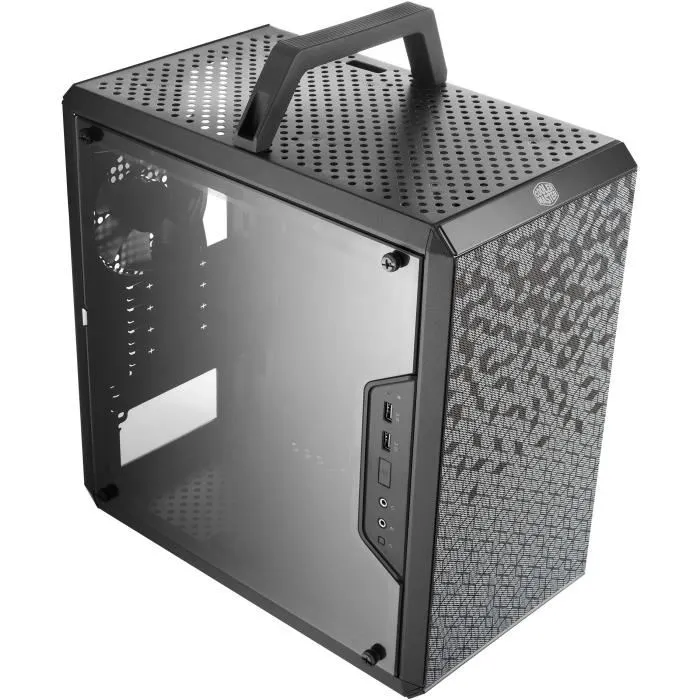 Cooler Master MasterBox Q300L Boîtier PC Micro-ATX/Mini-ITX Noir avec Ventilateur 120 mm, Ports USB 3.0, 4 Slots PCI et Filtres Anti-Poussière