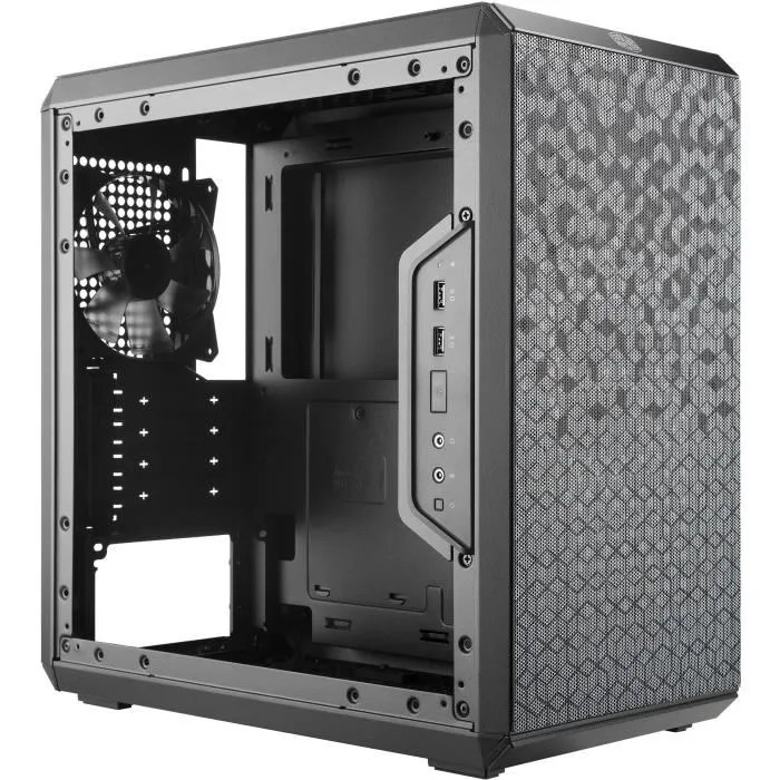 Cooler Master MasterBox Q300L Boîtier PC Micro-ATX/Mini-ITX Noir avec Ventilateur 120 mm, Ports USB 3.0, 4 Slots PCI et Filtres Anti-Poussière