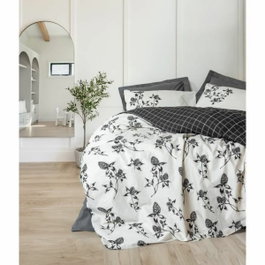Parure de lit en coton renforcé Anthracite, 220 x 240 cm