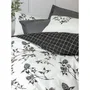 Parure de lit 3 pièces - Housse de couette 220 x 240 cm + 2 taies d'oreiller 60 x 60 cm - 100% coton renforcé 145 fils - Anthracite