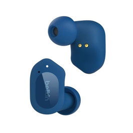 Belkin SOUNDFORM Play Auc005Btbl Écouteurs Bluetooth True Wireless Intra-auriculaires avec Microphone et Réduction de Bruit, IPX5, Autonomie 38 Heures, Bleu