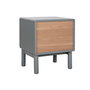 Table de Nuit Home ESPRIT Bleu Gris Naturel Bois MDF 48 x 40 x 55 cm