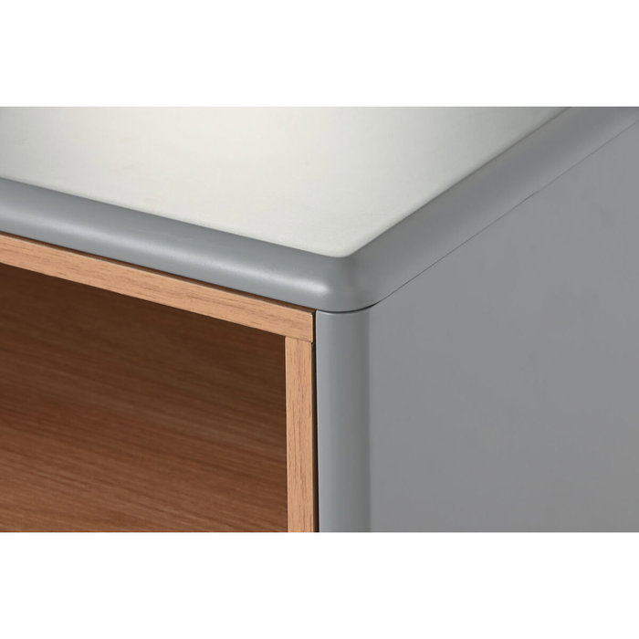 Table de Nuit Home ESPRIT Bleu Gris Naturel Bois MDF 48 x 40 x 55 cm Table de Nuit Home ESPRIT Bleu Gris Naturel Bois MDF 48 x 40 x 55 cm