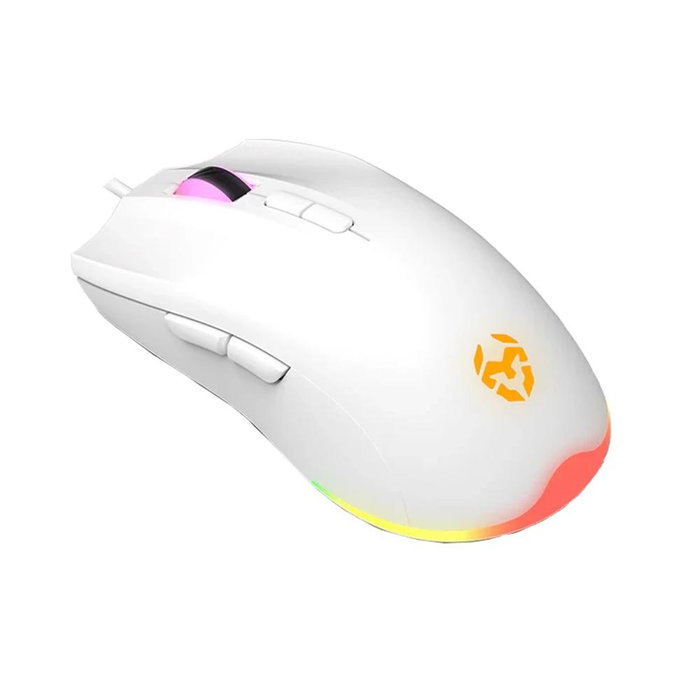 Krom Kit Gaming Kenta PC 4-en-1 RGB Blanc – Clavier, Souris, Casque, Tapis