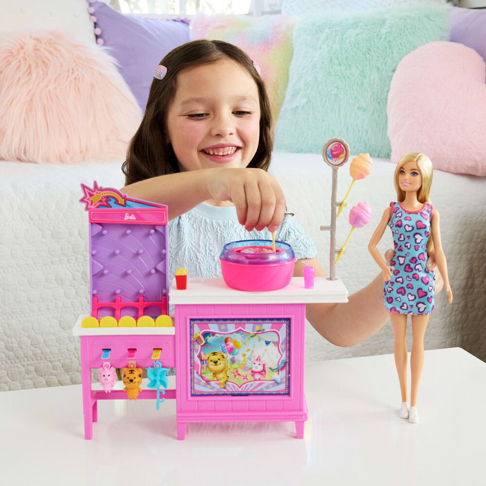 Barbie Mysteries : Beach Detectives - Stand de barbe à papa et poupée Malibu Barbie Mysteries : Beach Detectives - Stand de barbe à papa et poupée Malibu