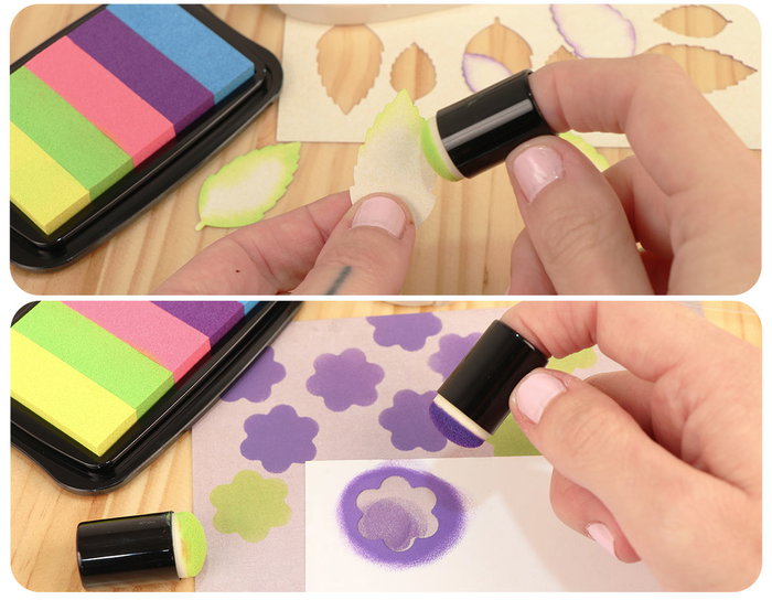Tsukineko Tampon VERSACOLOR 5 couleurs témpano 95x65mm