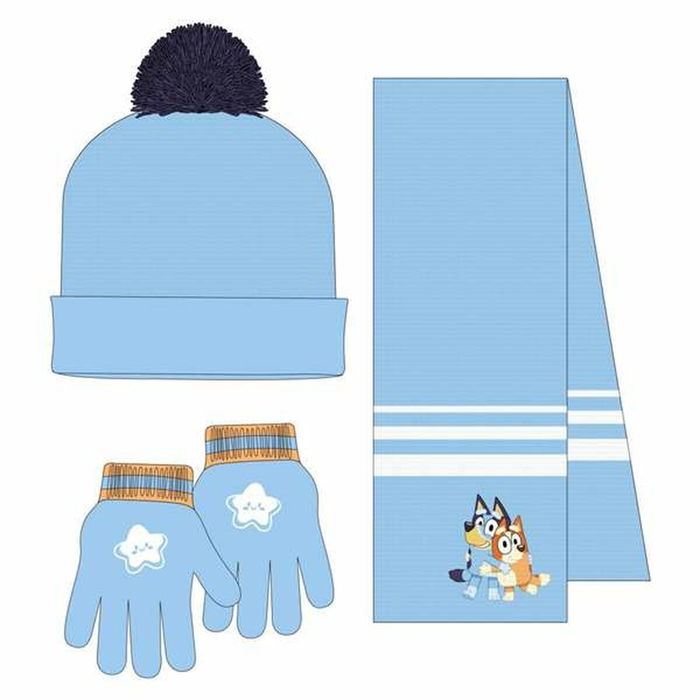 Bonnet et gants Bluey Bleu clair