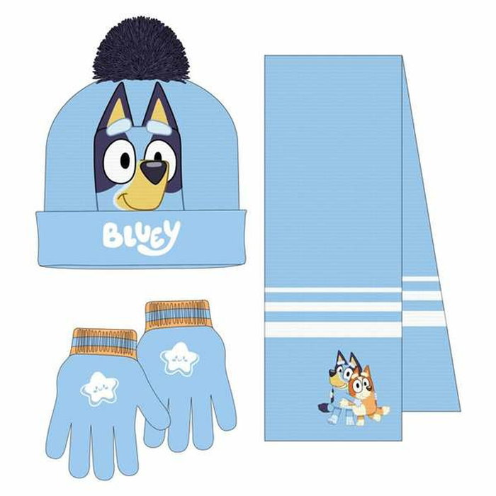 Bonnet et gants Bluey Bleu clair