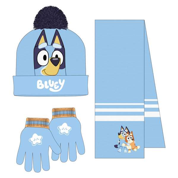 Cerdá Conjunto de 3 Pièces Bufanda Bluey - Bandeau et Écharpes pour Enfants - 20 x 2 x 52 cm Cerdá Conjunto de 3 Pièces Bufanda Bluey - Bandeau et Écharpes pour Enfants - 20 x 2 x 52 cm