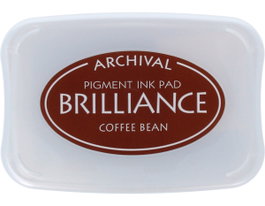 Tsukineko Tampon encreur Brilliance grain de café effet nacaré 95x65mm