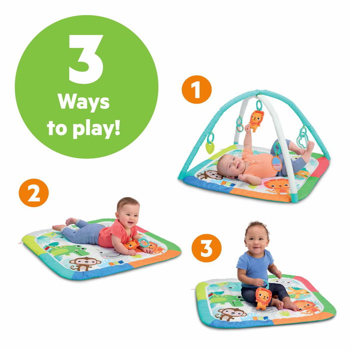 Bright Starts Tapis d'éveil Wild Wiggles Jungle Jubilee pliable