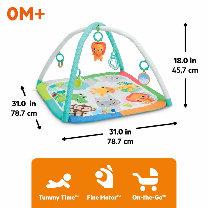Bright Starts Tapis d'éveil Wild Wiggles Jungle Jubilee pliable