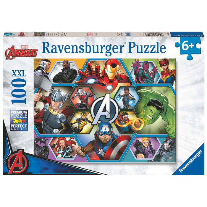 RAVENSBURGER Puzzle XXL Marvel - 100 Pièces - Format 49 x 36 cm - Jeu Éducatif et Ludique - Recommandé à Partir de 6 Ans RAVENSBURGER Puzzle XXL Marvel - 100 Pièces - Format 49 x 36 cm - Jeu Éducatif et Ludique - Recommandé à Partir de 6 Ans