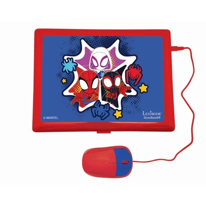 Lexibook Ordinateur Éducatif Bilingue Spiderman avec 124 Activités - Anglais et Français, Mathématiques, Logique, Dactylo, Musique