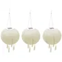 Lumisky HIMALAYA - Lot de 3 Suspensions Solaires LED, Diamètre 30 cm, Autonomie 8h - Blanc Chaud, Coloris Beige, Crème, Orange - Pour Terrasse, Fête, Mariage