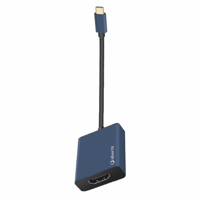 Silver HT Adaptateur Logan USB Type C vers HDMI 4K 60Hz Navy Blue Silver HT Adaptateur Logan USB Type C vers HDMI 4K 60Hz Navy Blue