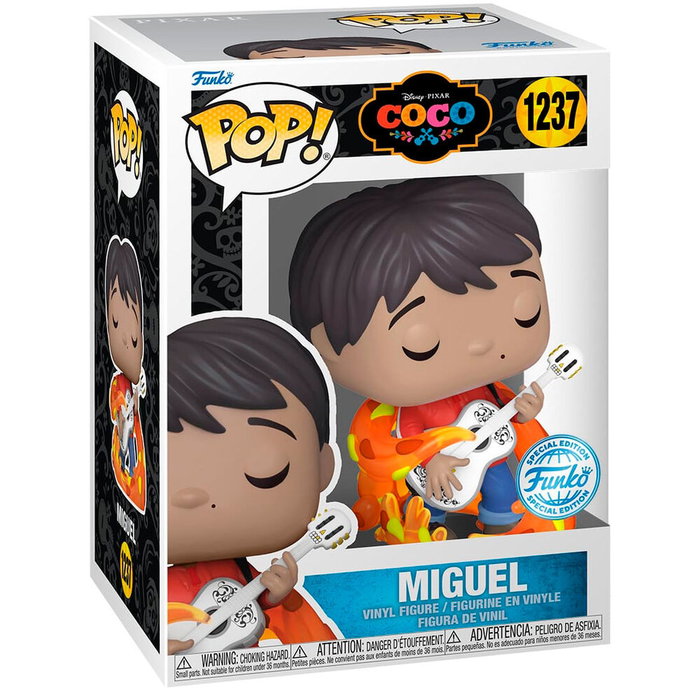 Funko Pop! Disney Coco Miguel avec Guitare - Luminescent - Réf. 66371 Funko Pop! Disney Coco Miguel avec Guitare - Luminescent - Réf. 66371