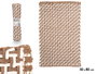 Berilo Tapis de Bain Marron 50 x 80 cm en Polyester et Coton (Set de 24)